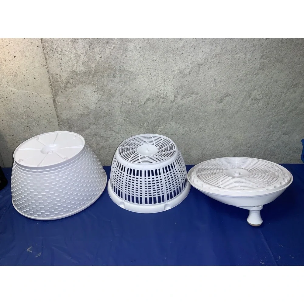 Salad Spinner Vegetable Washer Dryer Basket Colander Kitchen Tool‎ White